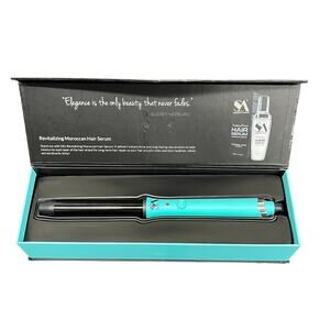 Straight Ahead Silver Collection 1” Pro Styling Wand Clip-Free Ceramic No Glove